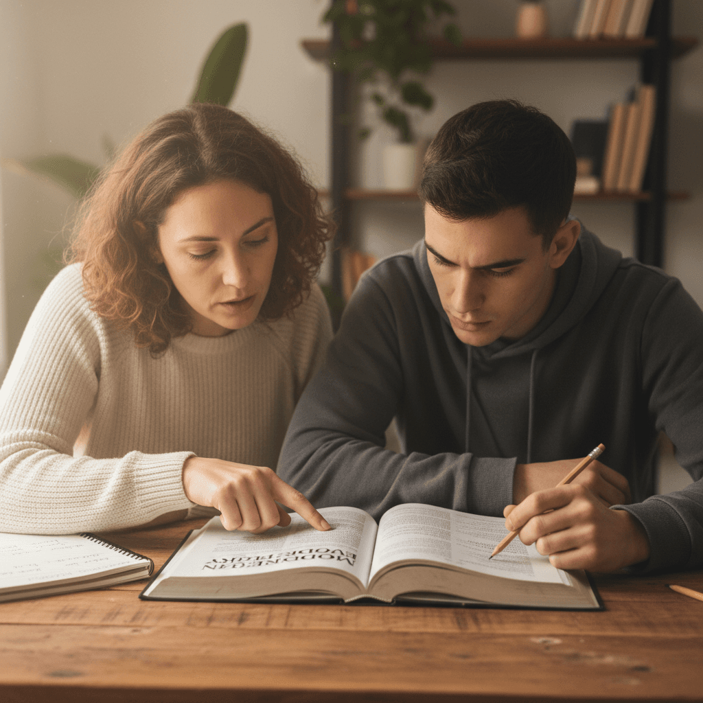 Tutor and student working together during one-on-one session